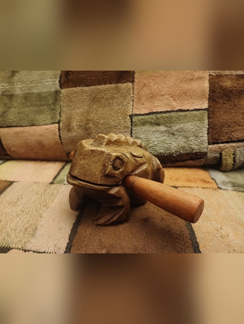 Handcrafted Wooden Frog